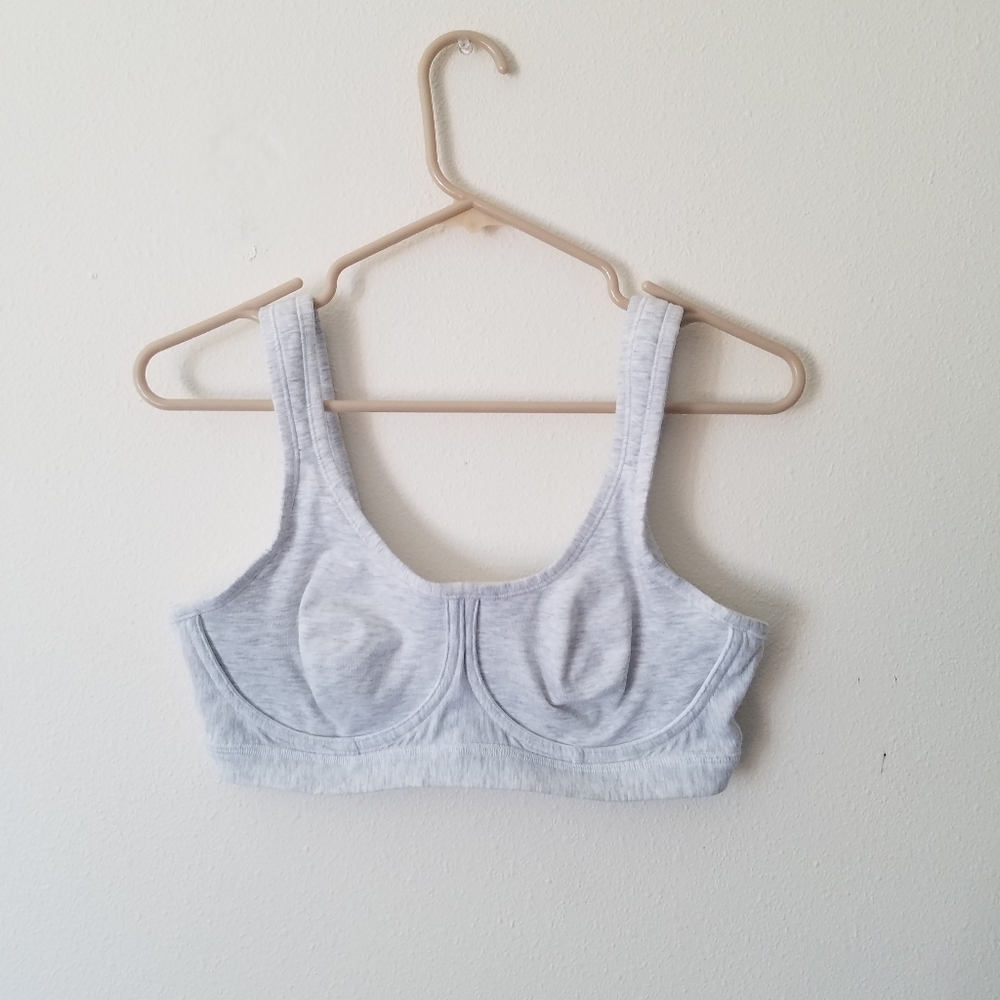 Plain grey bra